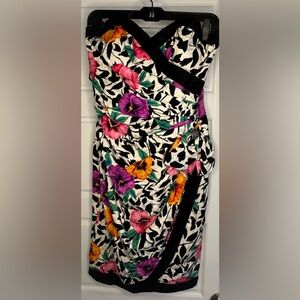 Vintage A.J. Bari 100% Silk Cocktail Dress, Size 6